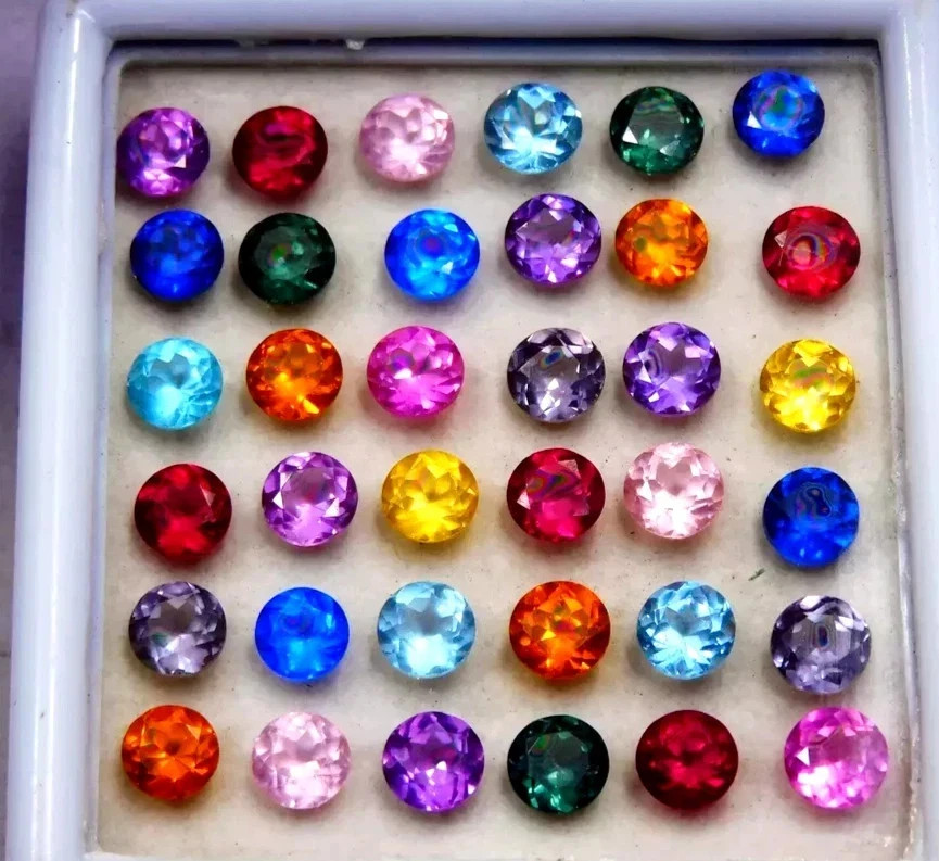 15 Pcs CERTIFIED 6 mm Natural Mix Color Sapphire Lot Round Cut Loose Gemstone