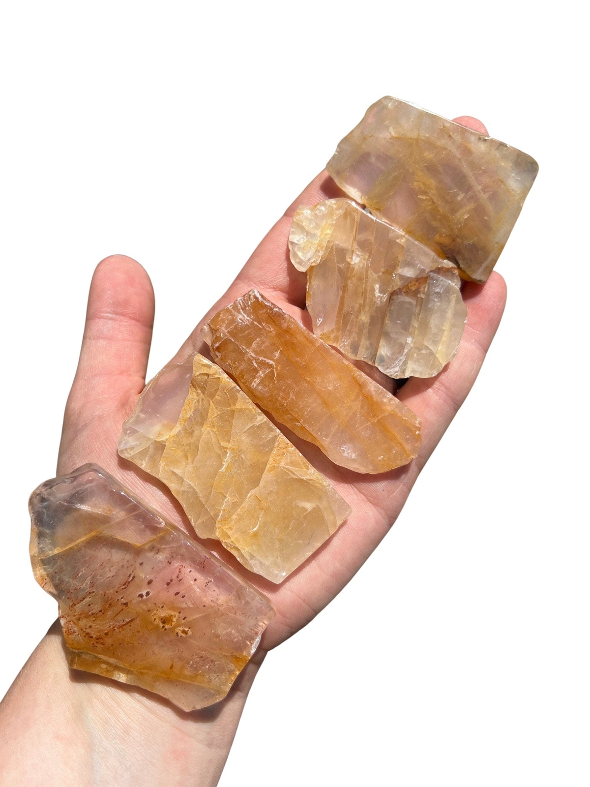 Golden Healer Quartz Slice, Natural Golden Healer Quartz from Brazil
