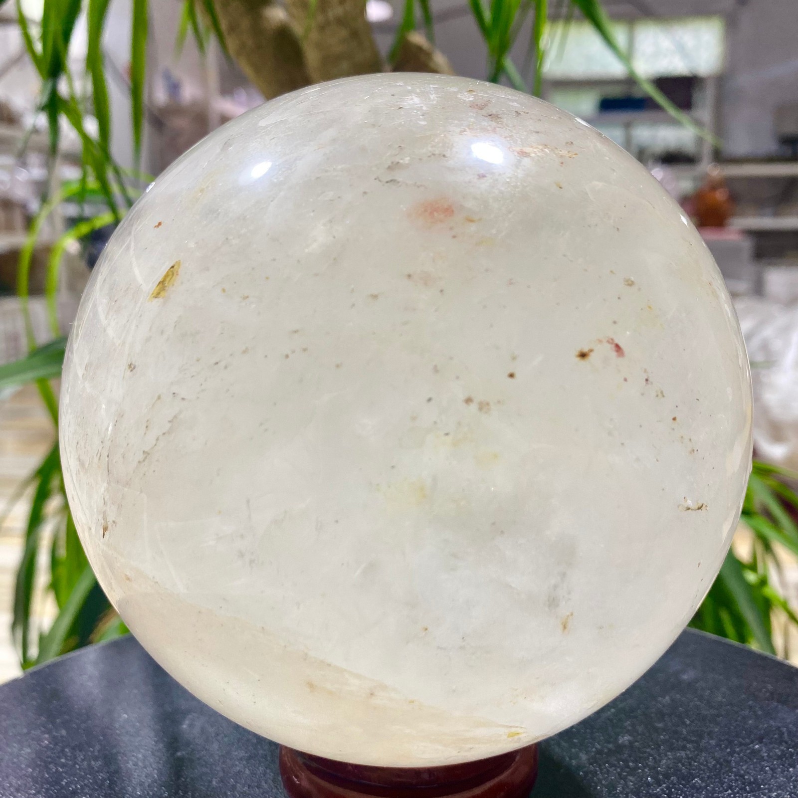 6.17LB white crystal transparent quartz crystal ball Reiki repair