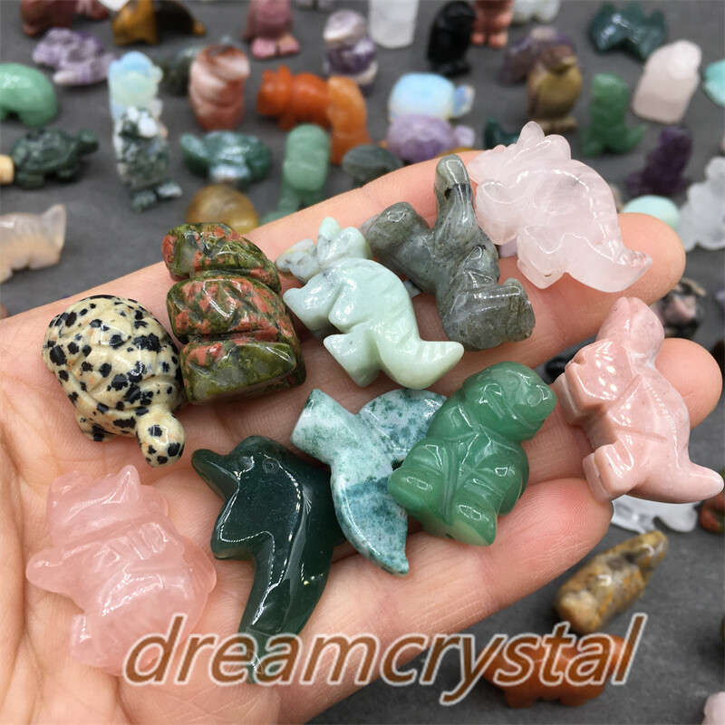 100pcs Mix Natural Quartz Crystal Skull Carved Crystal Skull Animal Wholesale