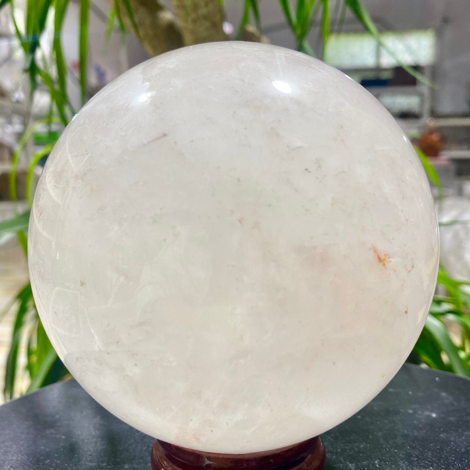 4.62LB white crystal transparent quartz crystal ball Reiki repair