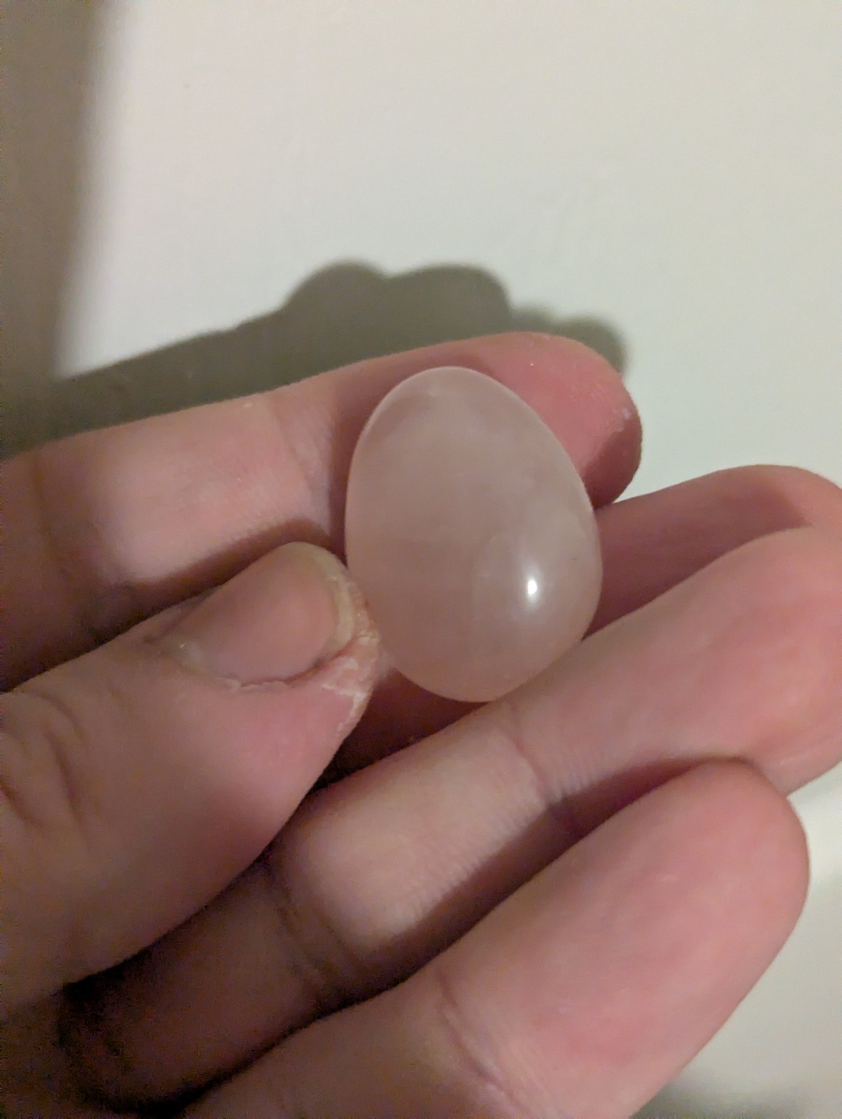 An Ovular Pink Rose Quartz Stone