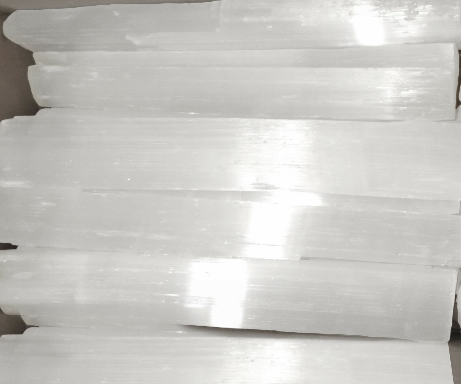XL Selenite Logs 14 ” Selenite Crystal Sticks Rough Natural Wands 5 Pounds lbs