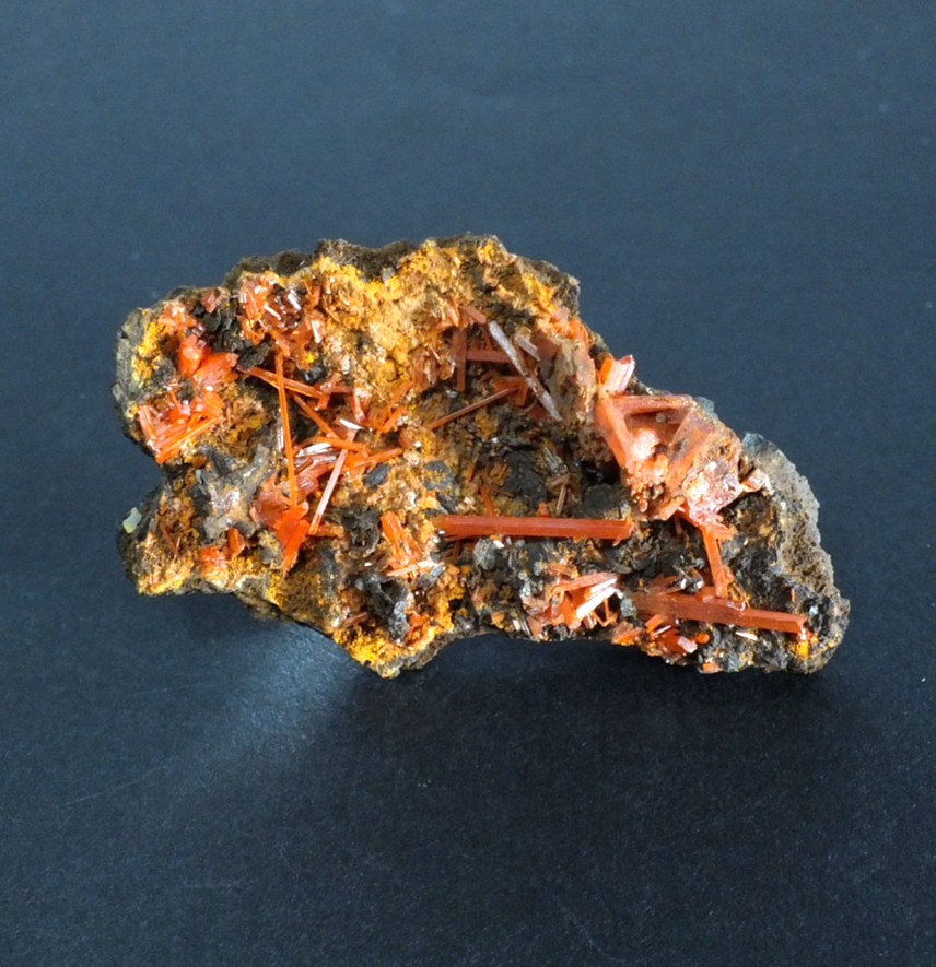Crocoite Crystals. Adelaide Mine Dundas. Tasmania Australia (EA12007)