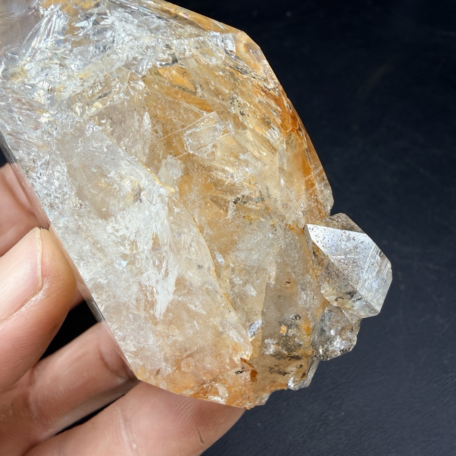 Large Herkimer Diamond Quartz Crystal Point / New York *VIDEO*