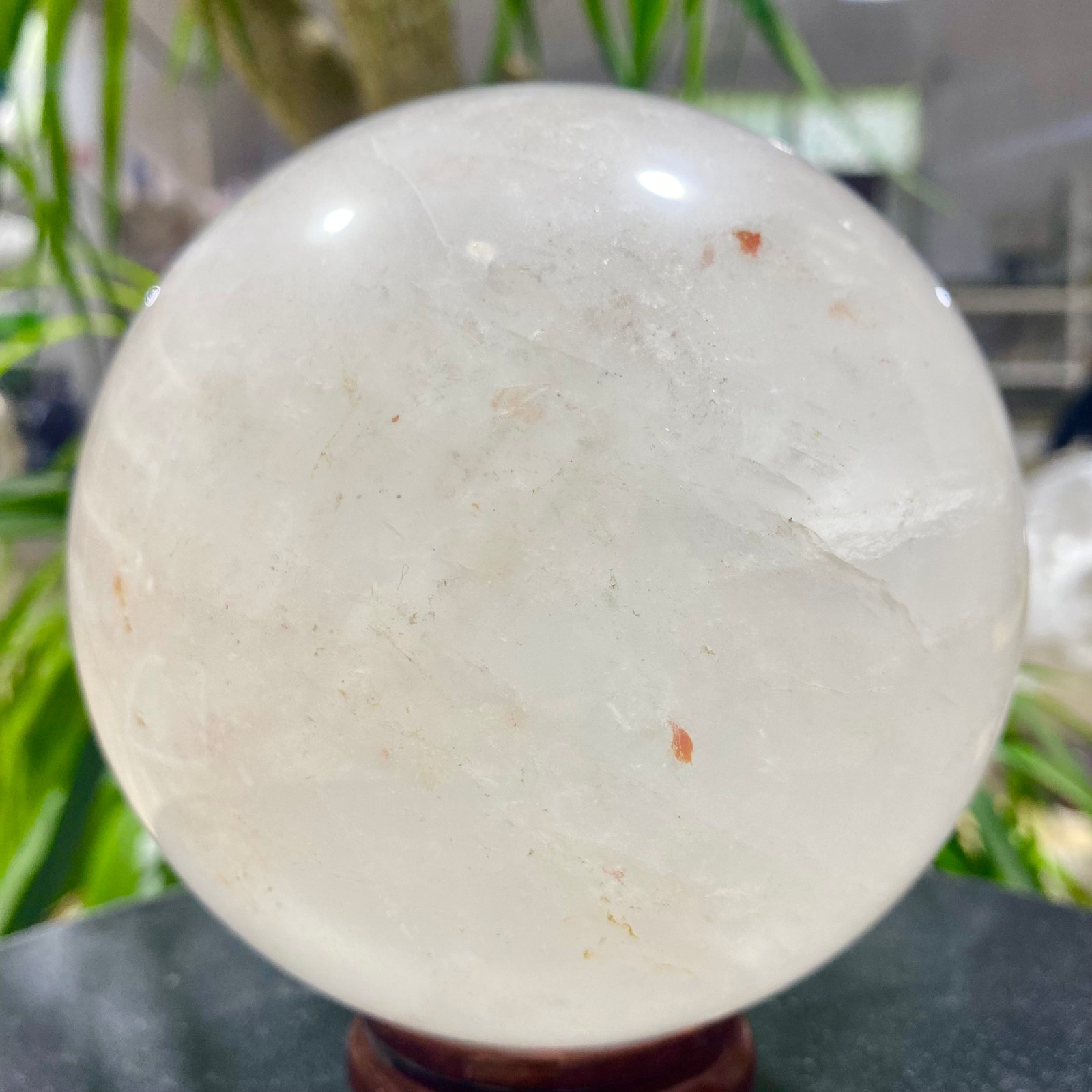 4.62LB white crystal transparent quartz crystal ball Reiki repair