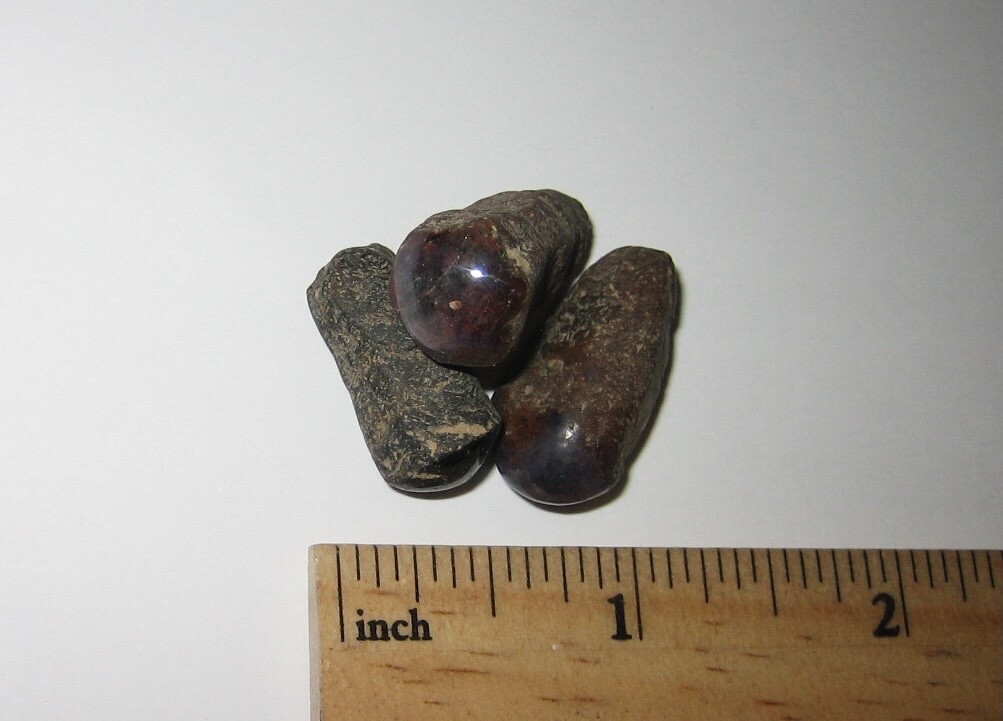 3 PART POLISHED 0.8″- 1″ NATURAL ROUGH ‘STAR SAPPHIRE’ CRYSTALS INDIA ~ 19g *2