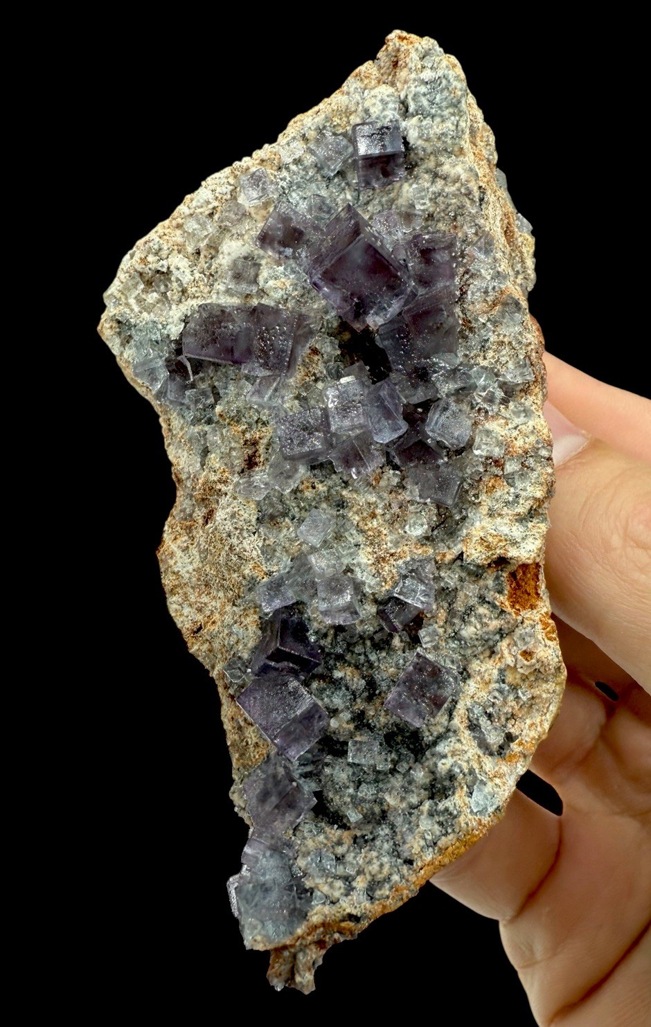 Purple Fluorite Crystals : Soureza Mine . Legrena Valley . Attica , Greece 🇬🇷