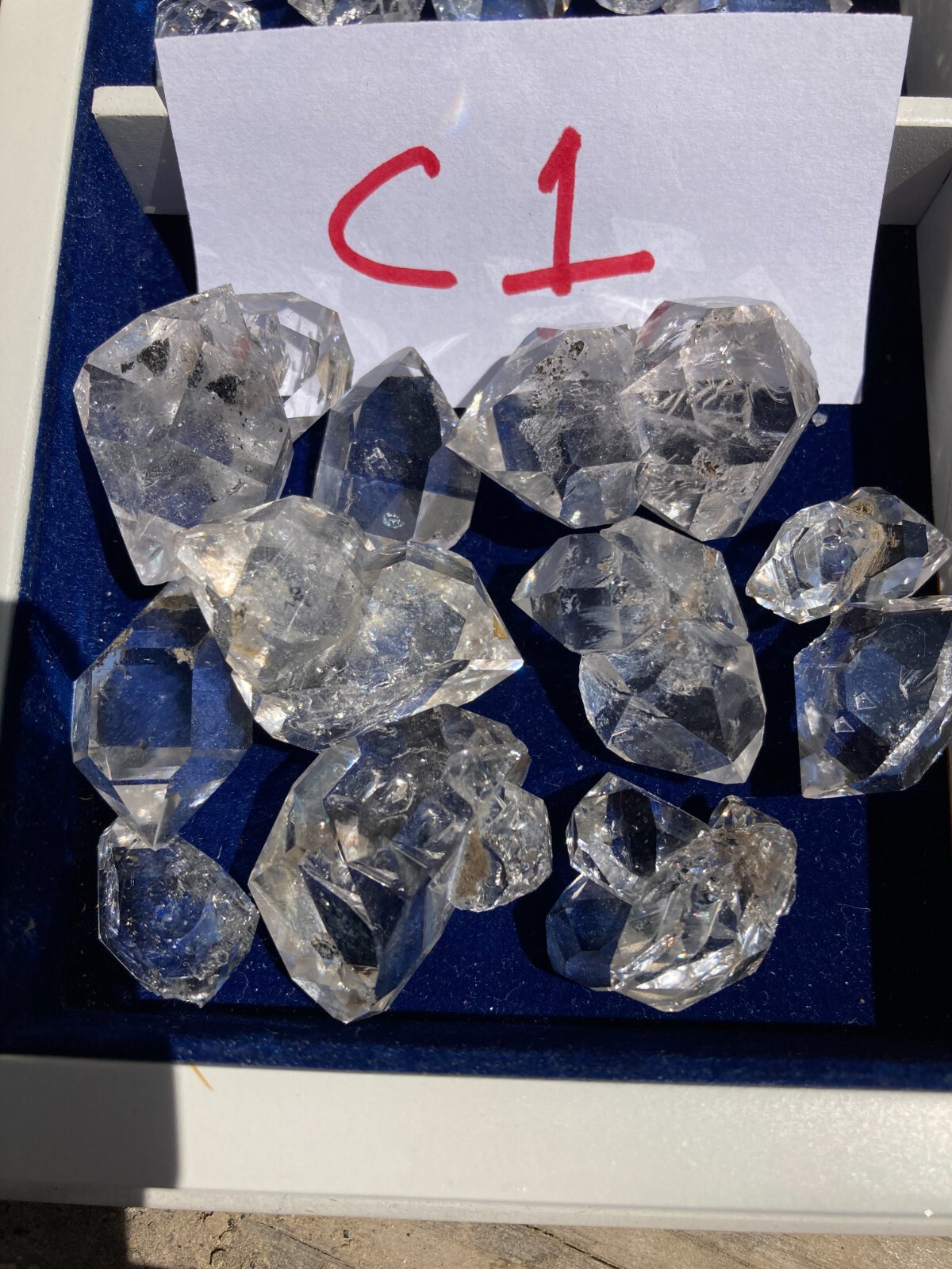 Herkimer NY AA + Diamond NEW TREASURE BOX 34mm x 20mm, 70.79 ct sec C1