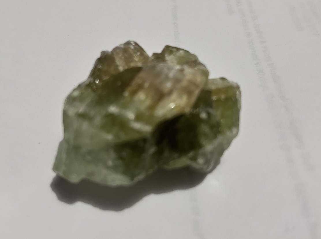 Green Calcite Specimen Translucent Mineral Rough Cut Stone 56 grams 2.5 in.