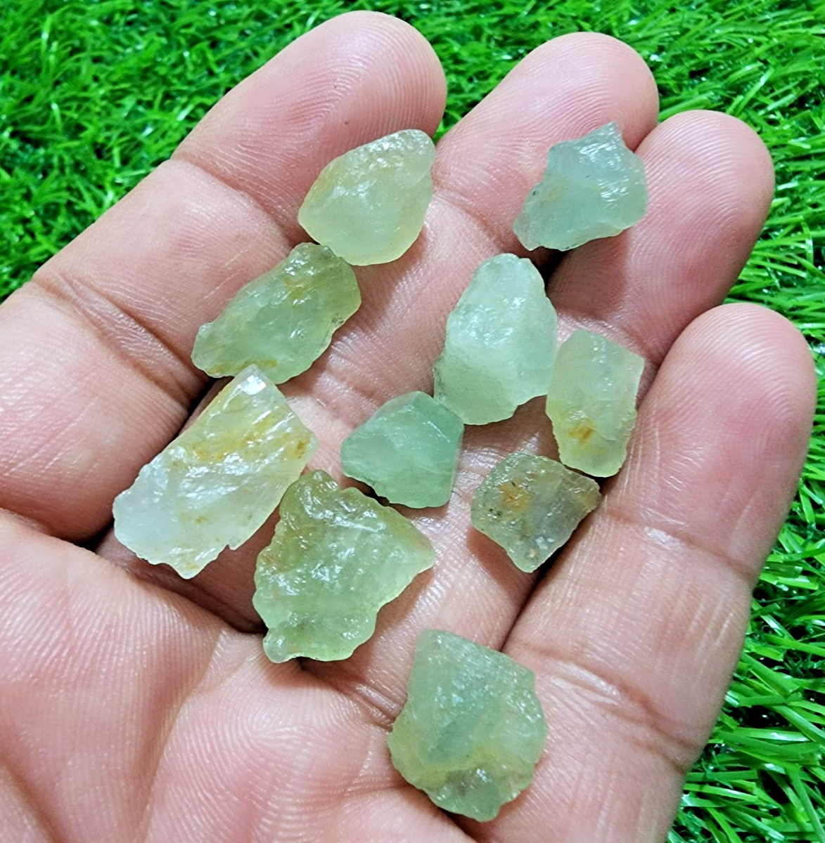 10 Pcs Gorgeous Blue Aquamarine Gemstone Rough Lot 10-19mm Aquamarine Raw Stones