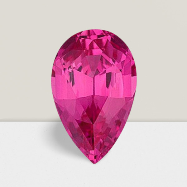 Rubellite Pear Cut Gemstone 1.10 Cts – 7×5 mm Flawless Loose Gem