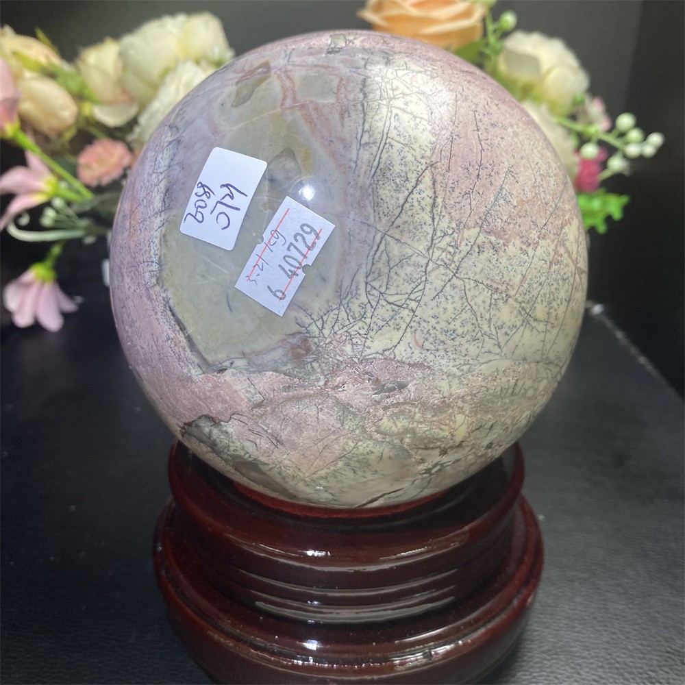 7LB 4.8″Natural A+++Picture Jasper Sphere Crystal Reiki Ball Heal Polished Decor