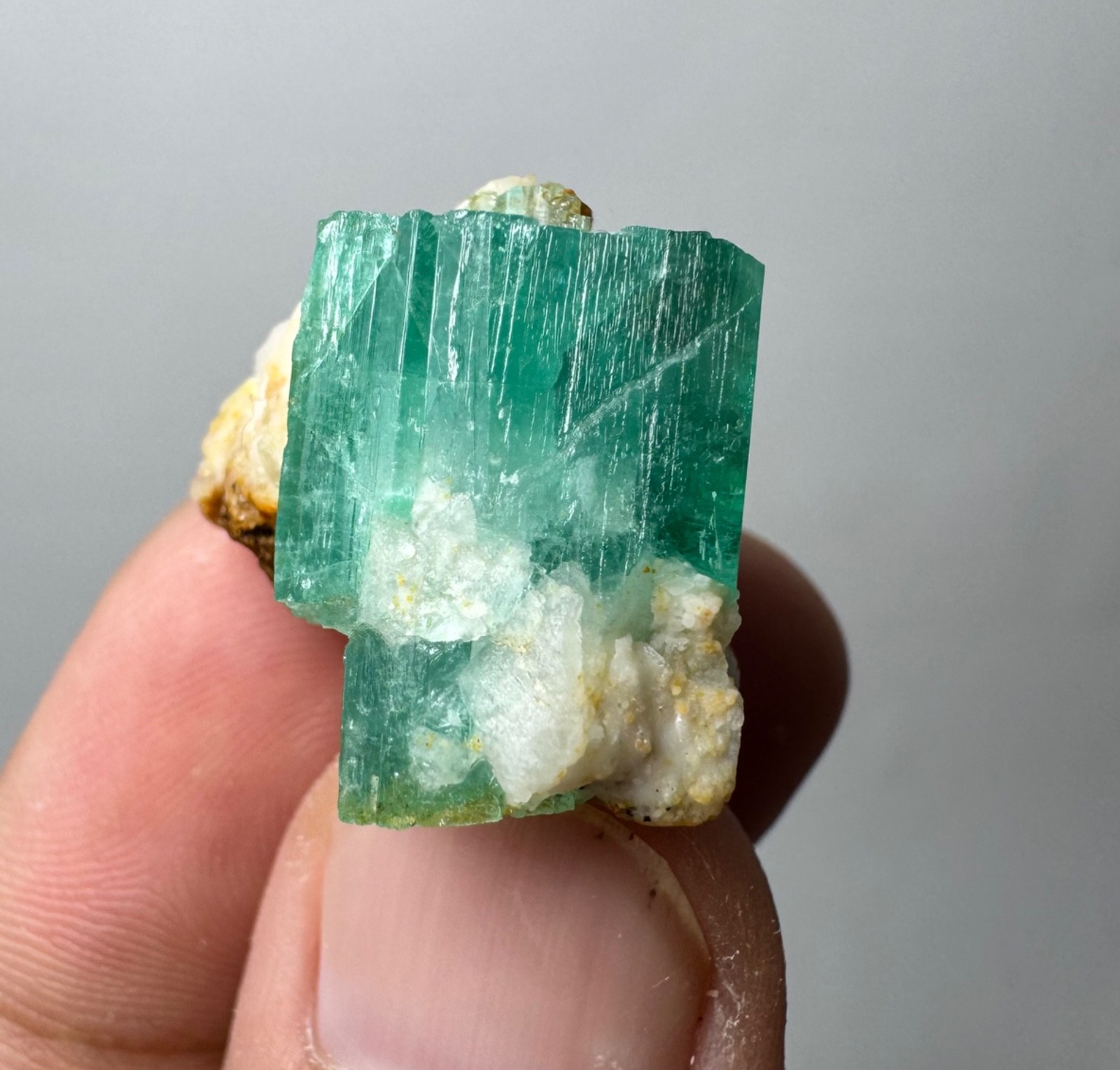 47 Ct Natural Emerald Crystal on Matrix From Panjshir Afghanistan