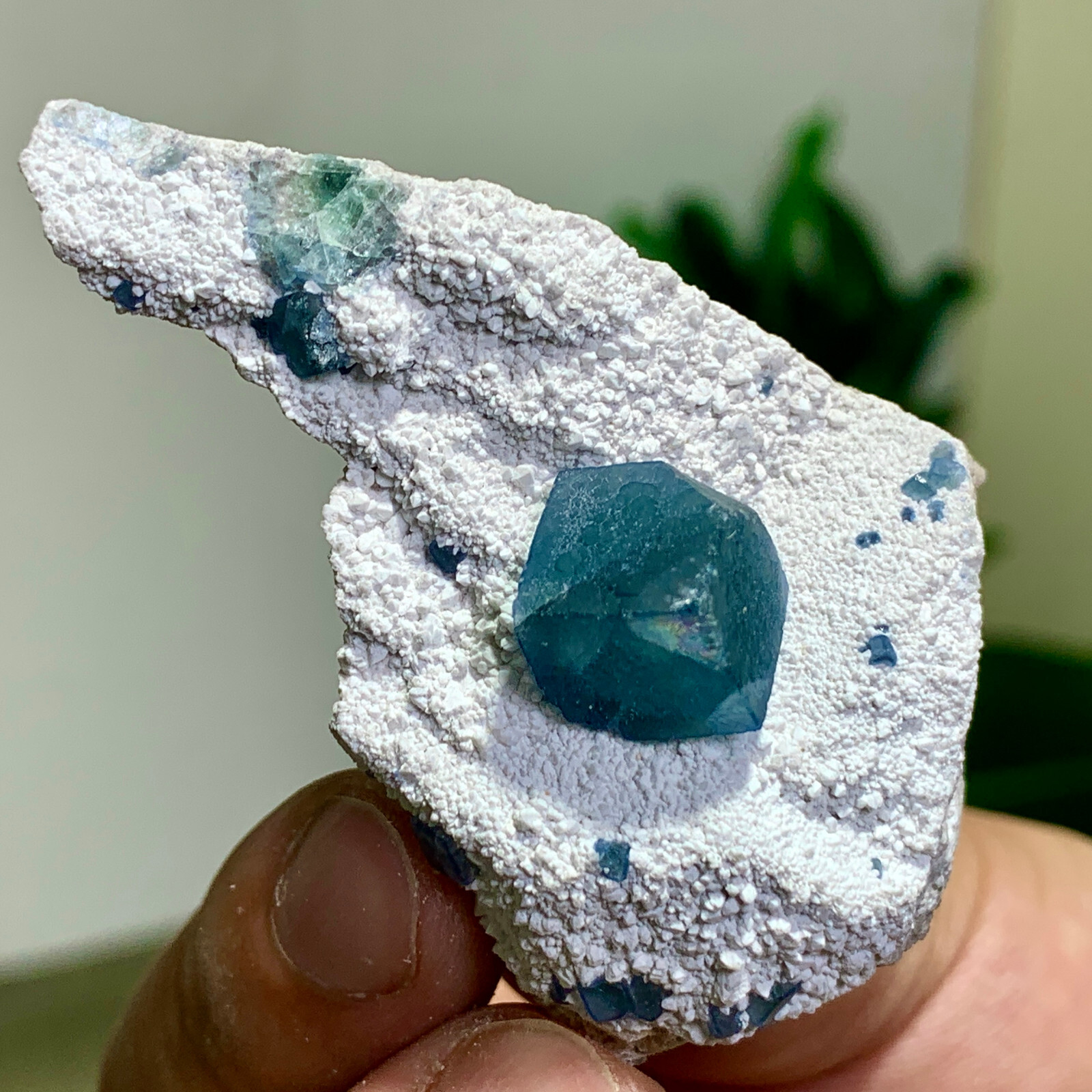 39G Rare transparent blue cubic fluorite crystal sample/China