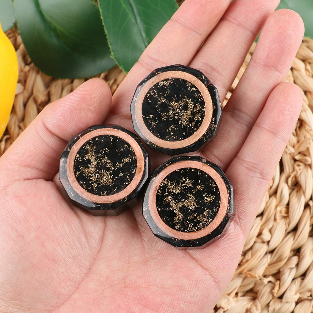 3x Shungite Orgone Busters Energy Symbols Orgonite EMF & 5G Healing Protection