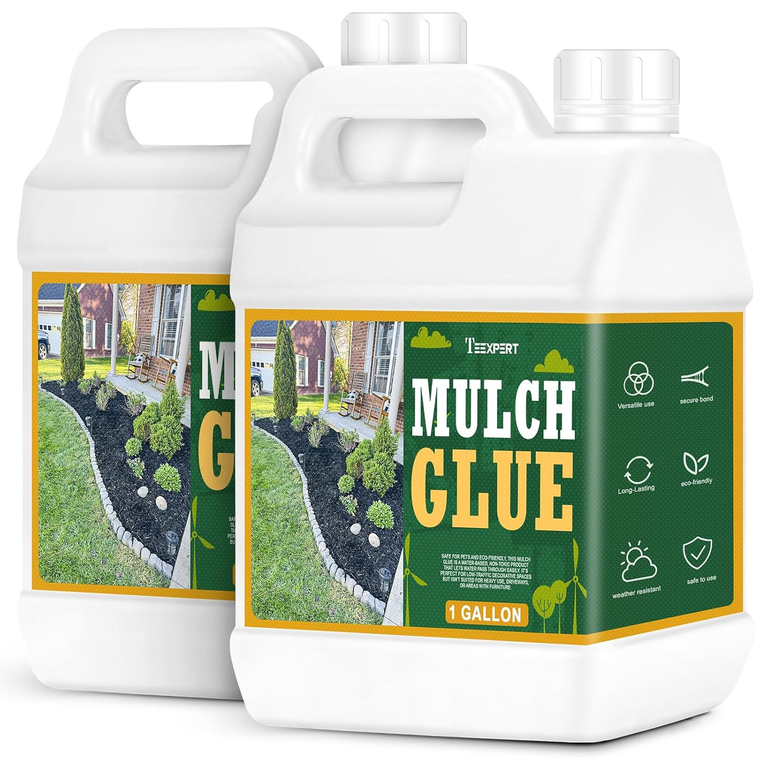 Mulch Glue for Landscaping, 2 Gallon Rock Glue for Landscaping Gravel Binder Adh