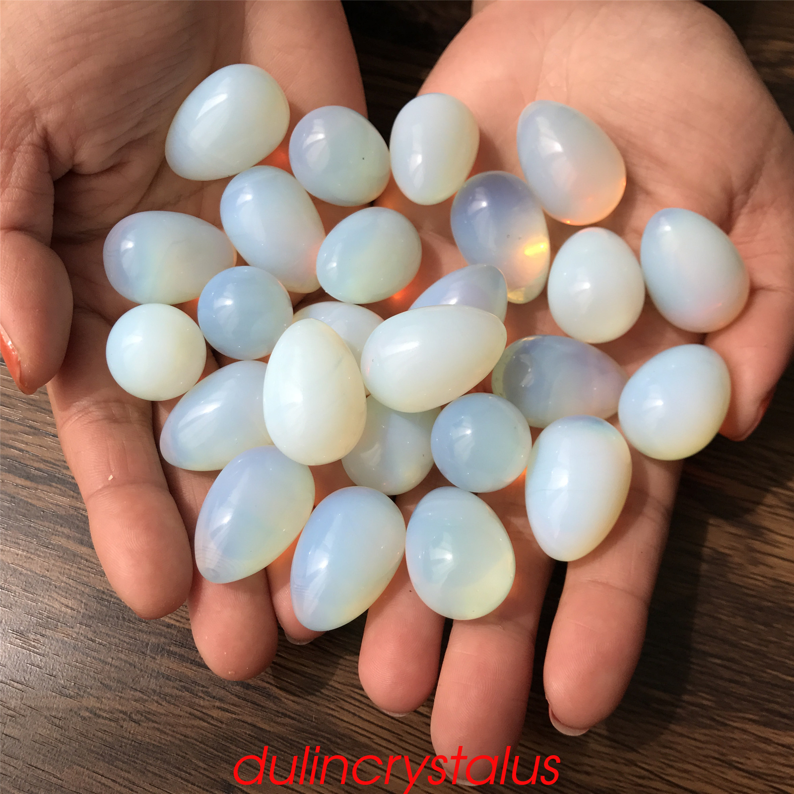 Opalite eggs quartz crystal pendant mineral carved skull reiki healing10pcs