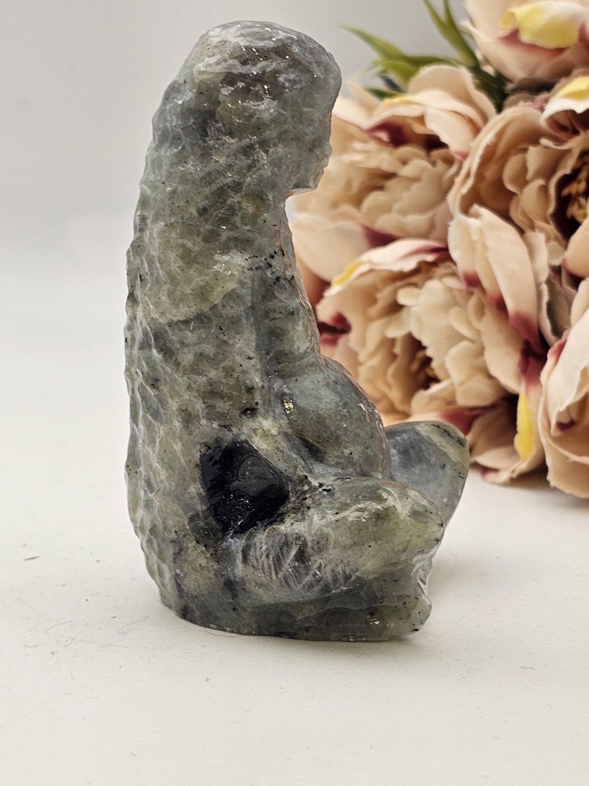 ✨️SALE✨️ Labradorite Mother Earth Crystal Gaia Carving 159g Lab 7.6 x5.3 x 4.4cm