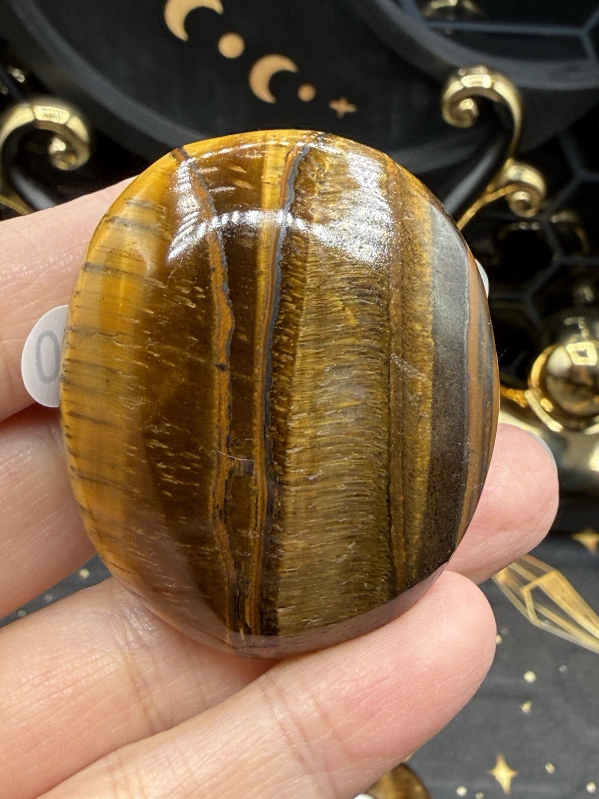 Natural Yellow Tigers Eye Palmstones Free shipping