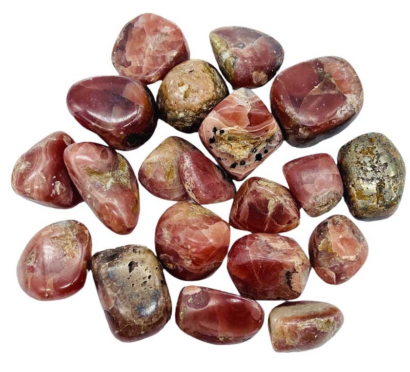 1Lb Rhodochrosite Tumbled Stones Crystals Love Compassion Healing (Count Varies)