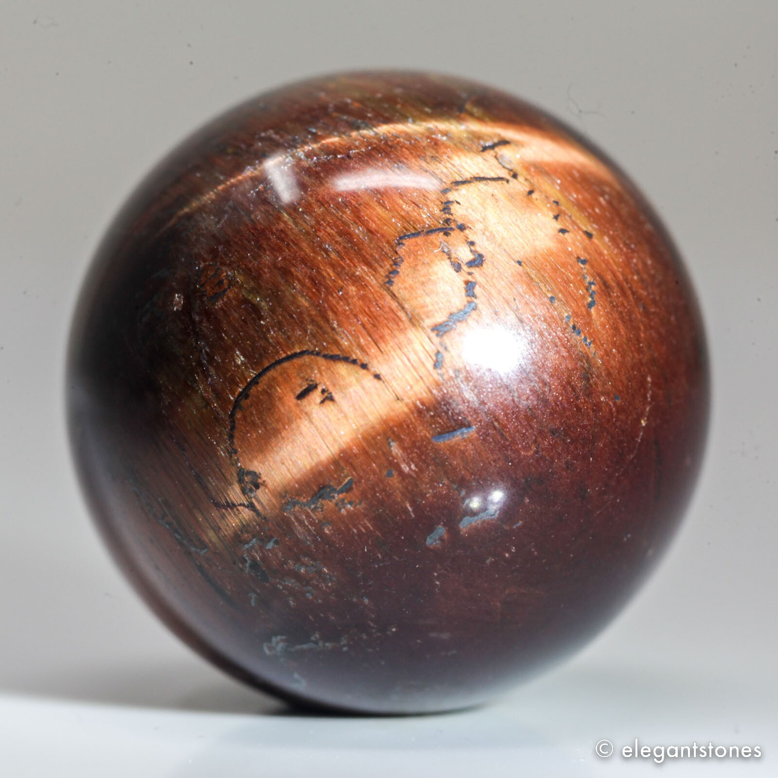 26g26mm Red Tiger Eye Sphere Crystal Ball Natural Quartz Healing Gemstone Chakra
