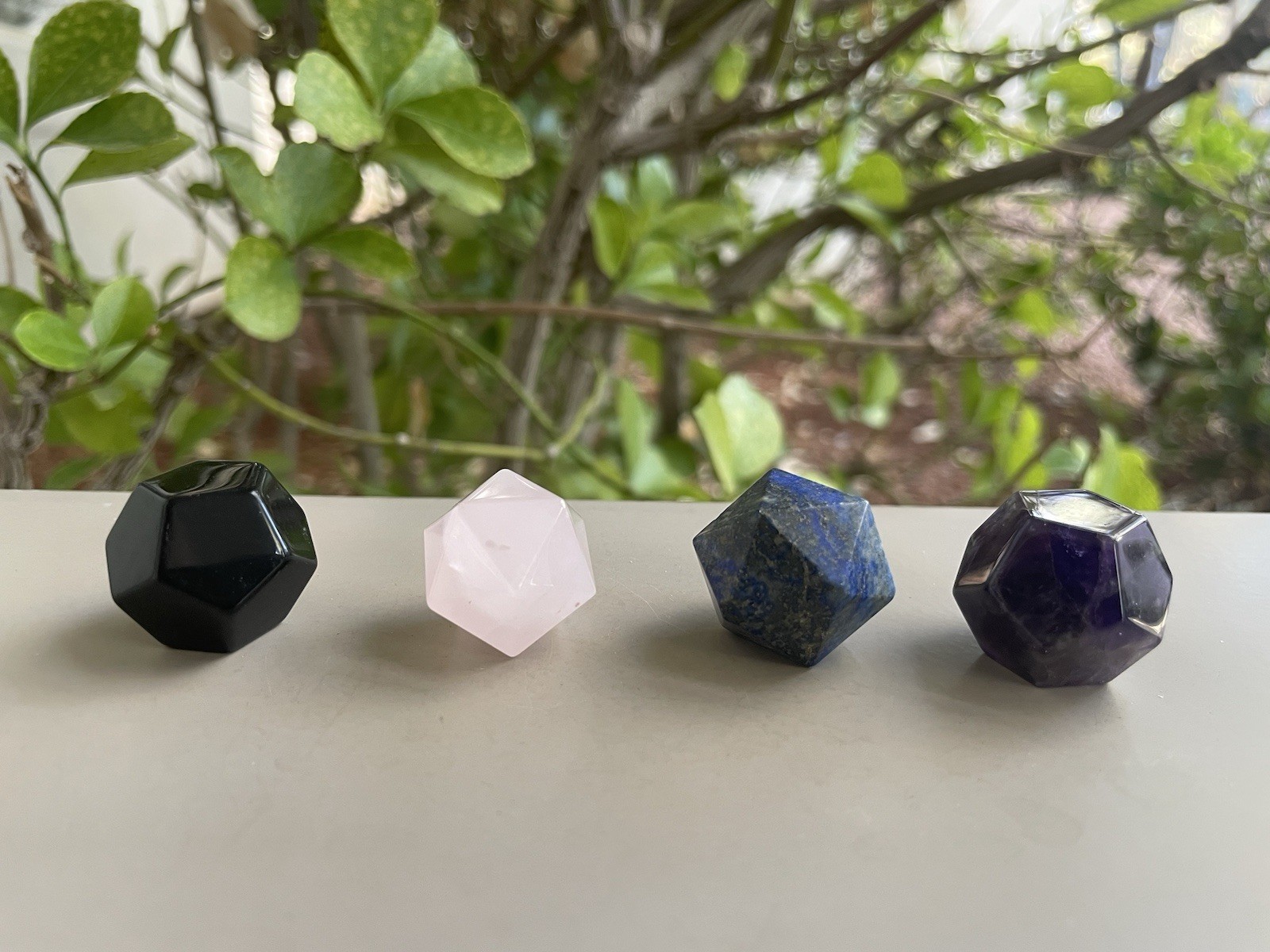 Obsidian,Rose Quartz,Amethyst,Lapis Multi Faceted Ball 20mm (Price for 1)