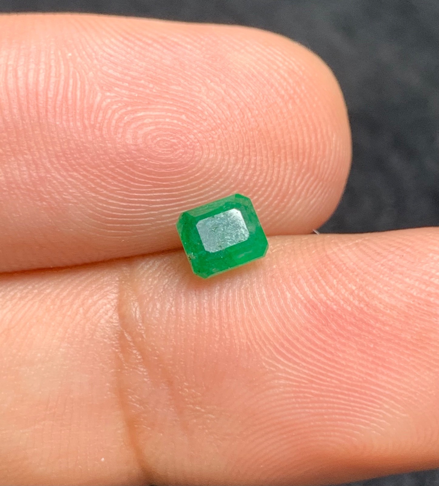 0.60 Ct Natural Faceted Emerald Loose Gemstone from Pakistan.