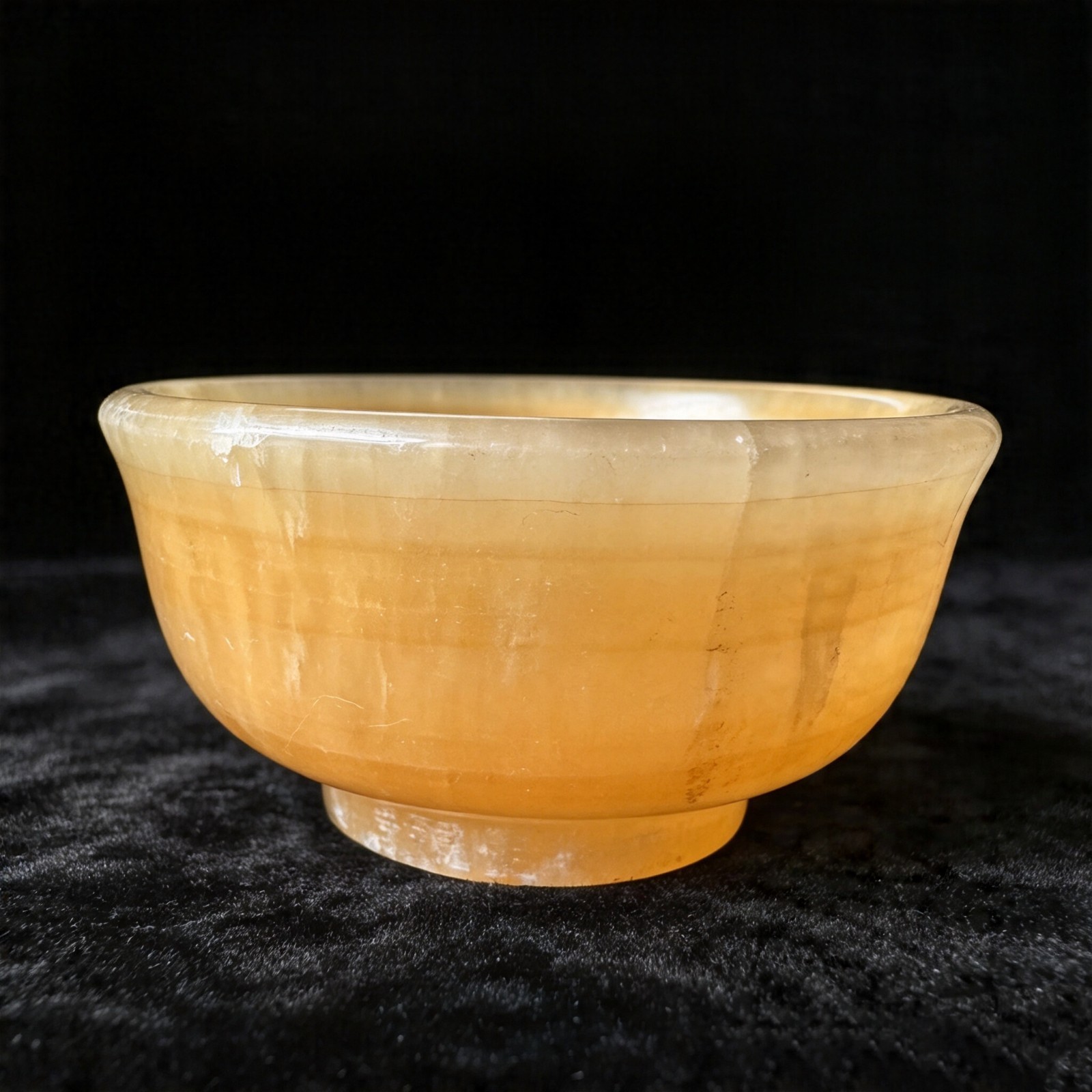 Hand Carved Natural Jade Bowl – Collectible Crystal Desk Decor Jewelry Holder Ar