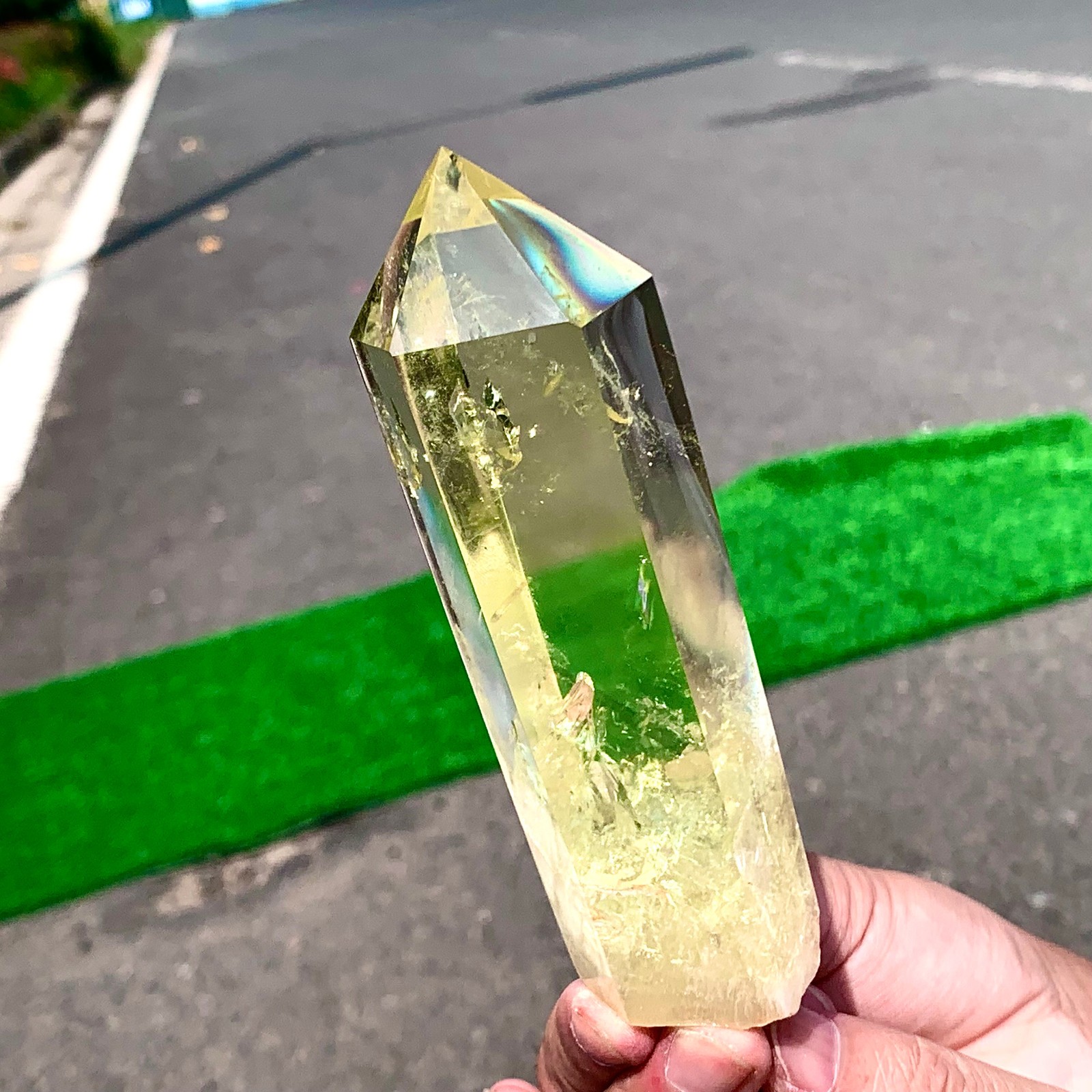 284G Natural citrine obelisk tower wand points spiritual healing
