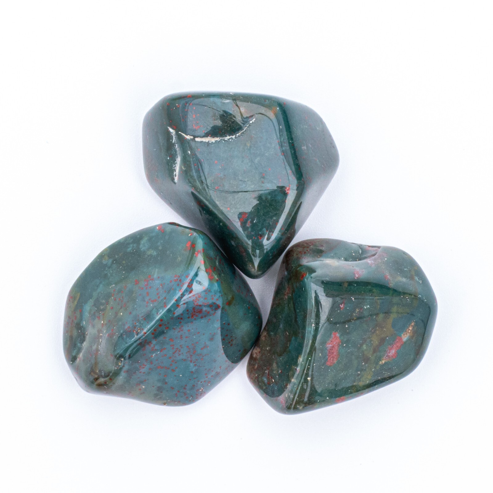 25g Tumbled Bloodstone Heliotrope Gemstone Crystals 2-4 Stones Bulk Gems Rocks