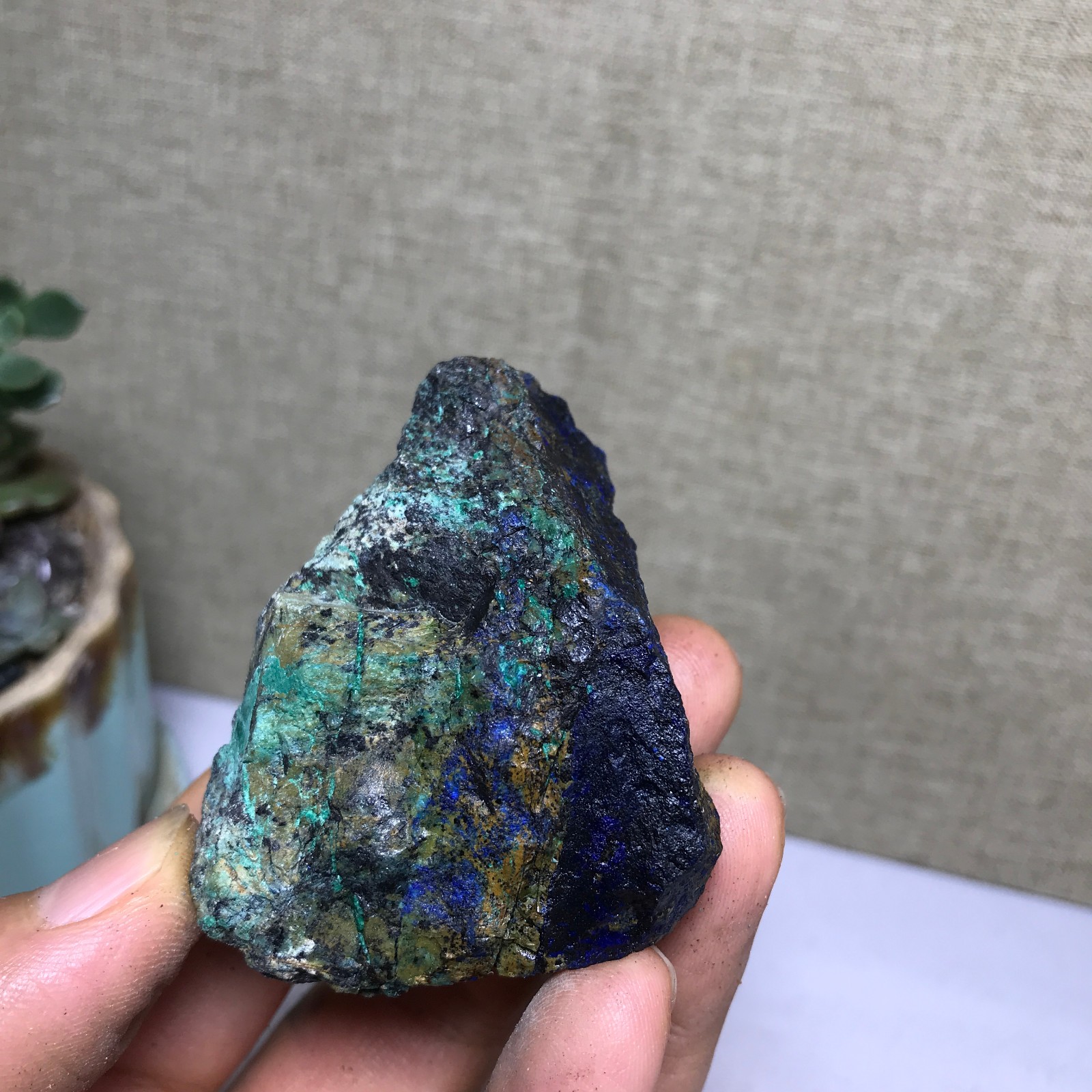 67g Natural Azurite Malachite gemstone Rough original Crystal Specimen A5193