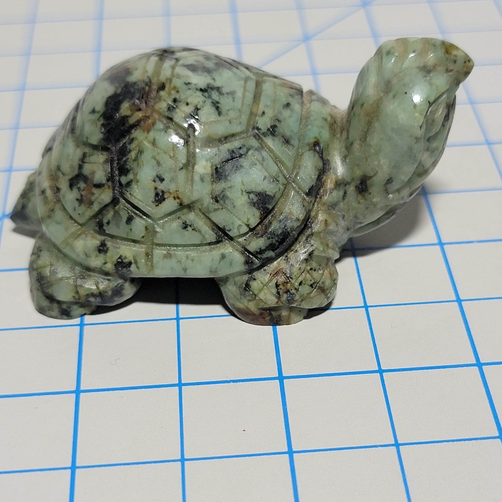 Hand Carved Serpentine Tortoise Crystal Gemstone 2.5″ 86g