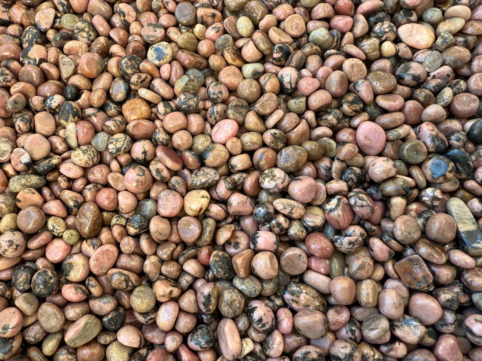 Rhodonite Semi Tumbled Gemstone Chips 4 – 12 mm, Wholesale Bulk Lot