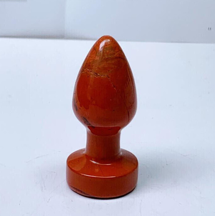 Natural red jasper Quartz Crystal Massage Stick Penis Wand Reiki Yoni Gift decor