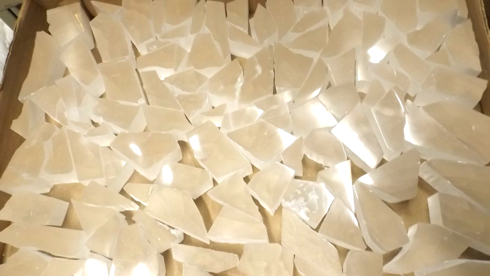 1LB Ulexite TV Rock Slabs Crystals Television Stone Natural Mixed Small Sizes