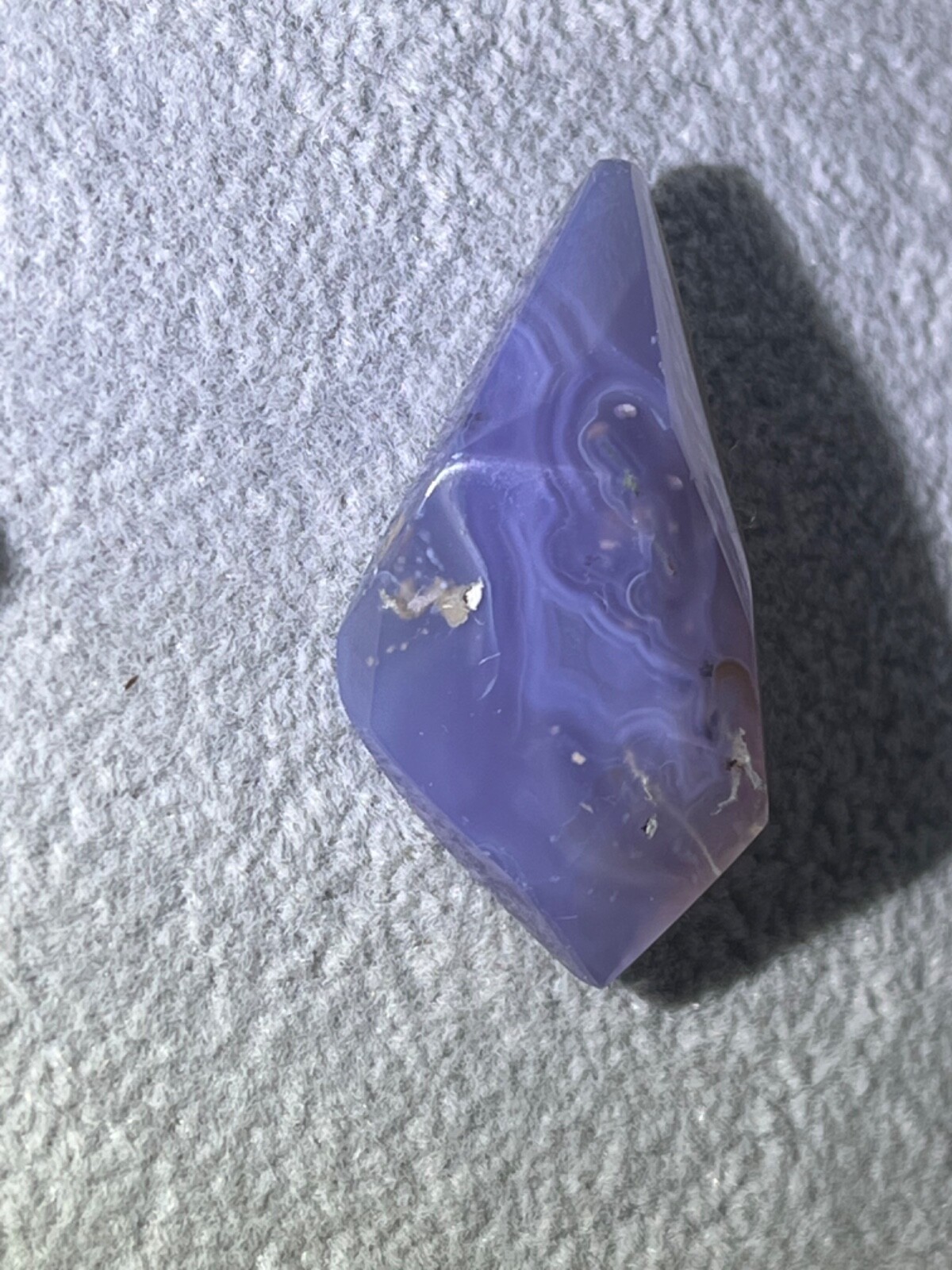 Purple chalcedony 43.55 ct Unique Handmade polished crystal. origin Indonesia