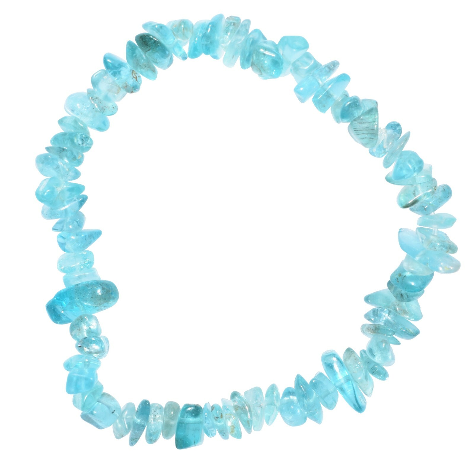 Charged Blue Apatite Jewelry Set – 18″ Necklace, 7″ Bracelet, 2″ Earrings