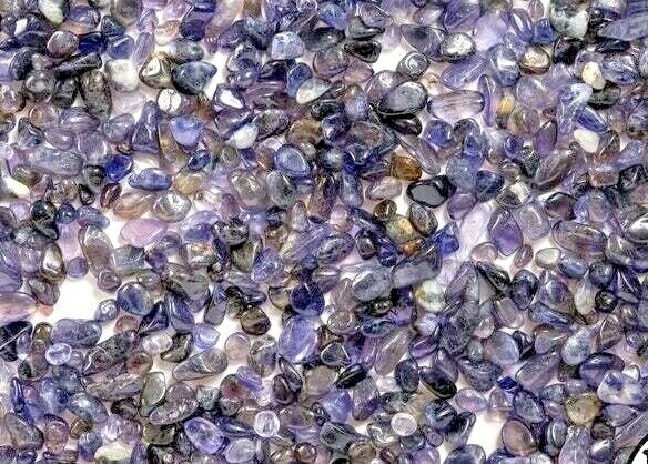 2 oz 56g Mini Tumbled Iolite Chips Bulk Stones 7-12mm