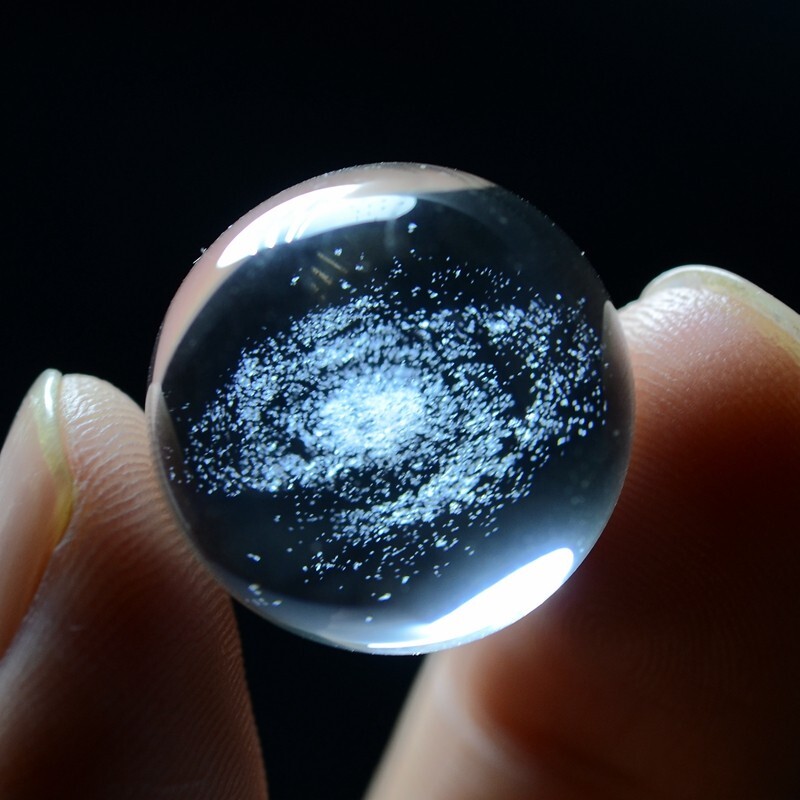 20mm New Find Rare NATURAL PRETTY universe phantom QUARTZ CRYSTAL Sphere BALL