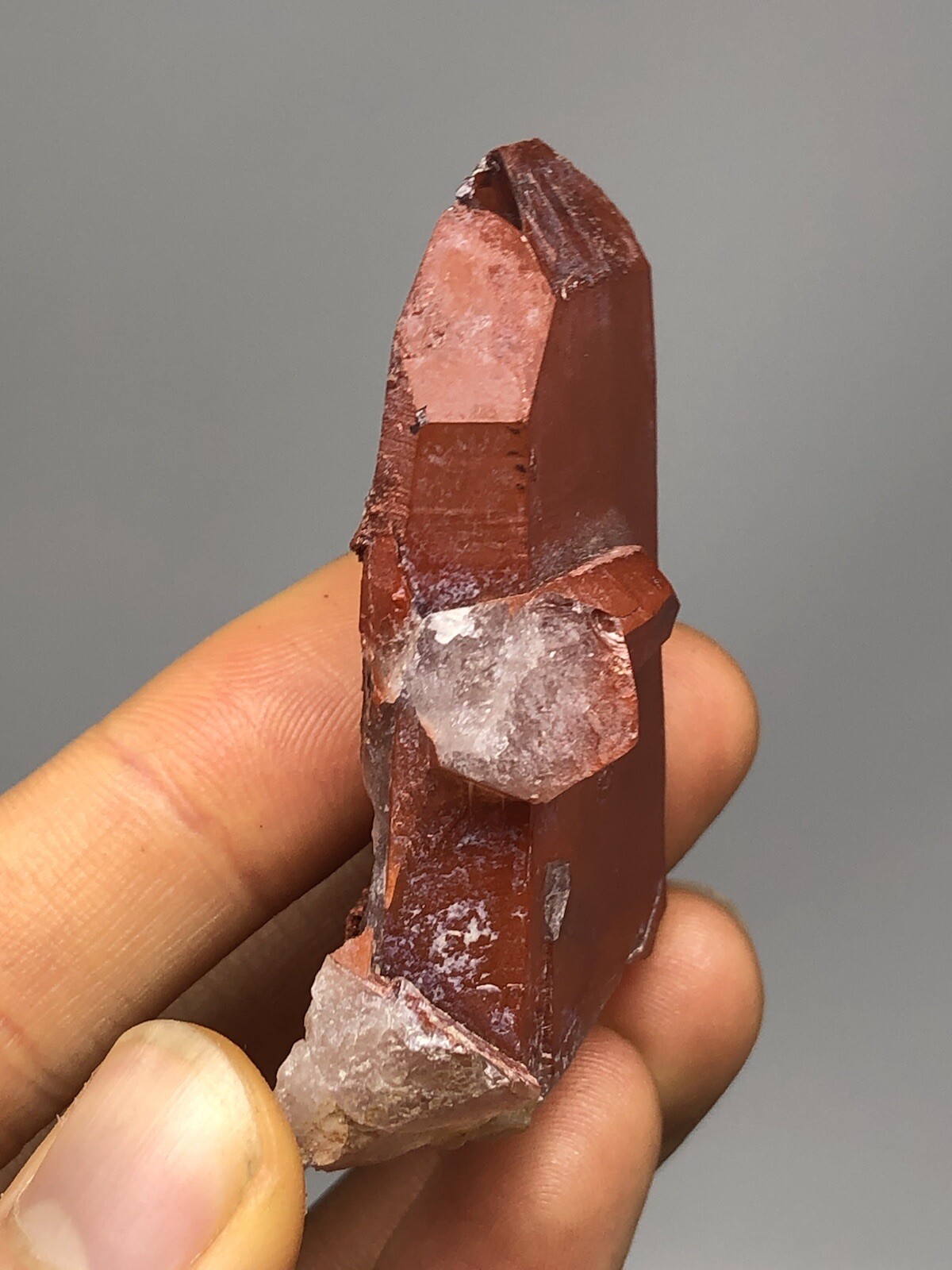 Red Quartz Crystal Tabular Cluster Point Morocco 1.2oz N34