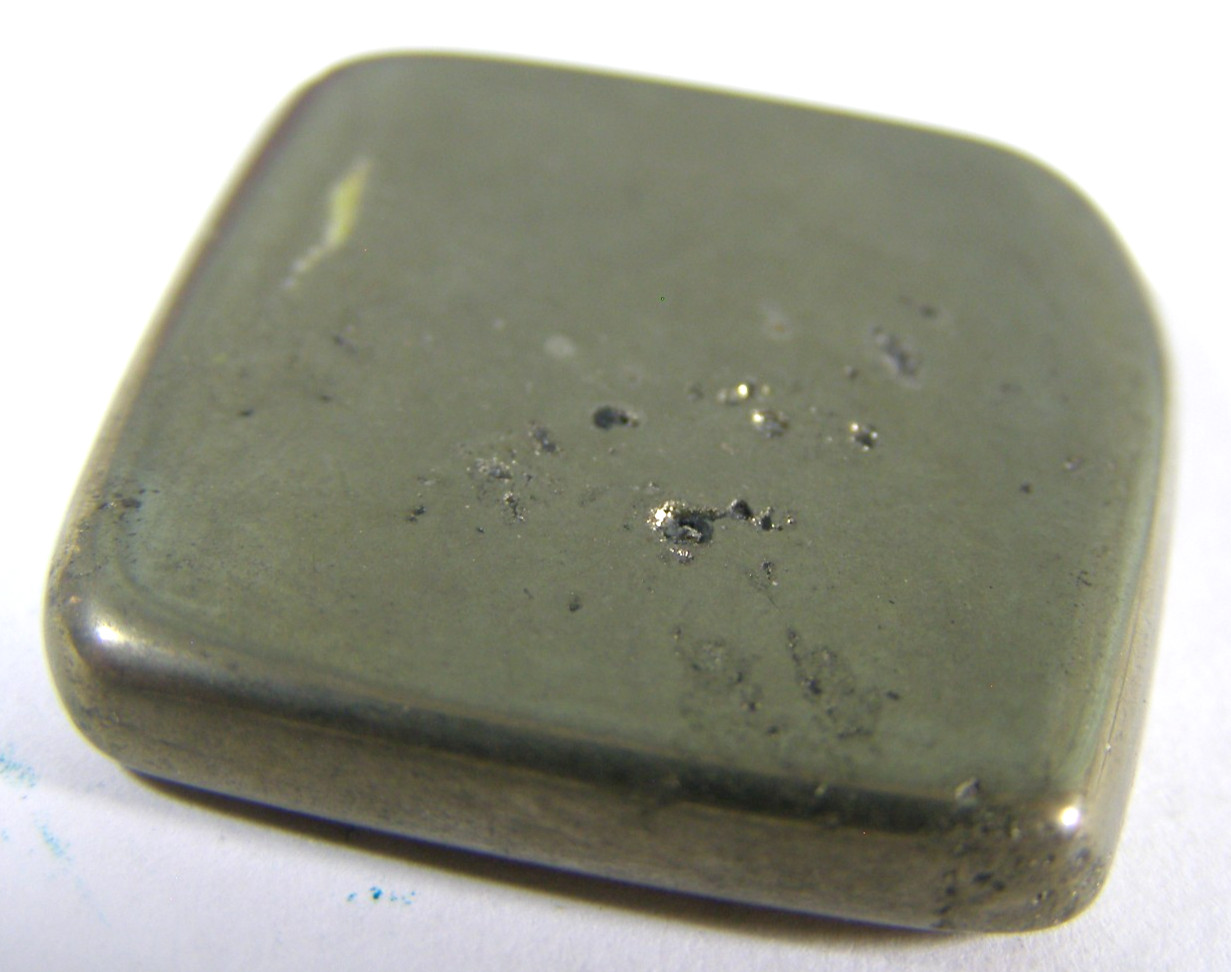 LOVELY POLISHED PYRITES SLICE – 2.5 x 2.5 cms 13.94 gms #1