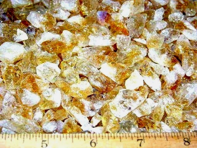 Citrine mine rough crystal Brazil 1/4-1 inch 1/2 pound lots