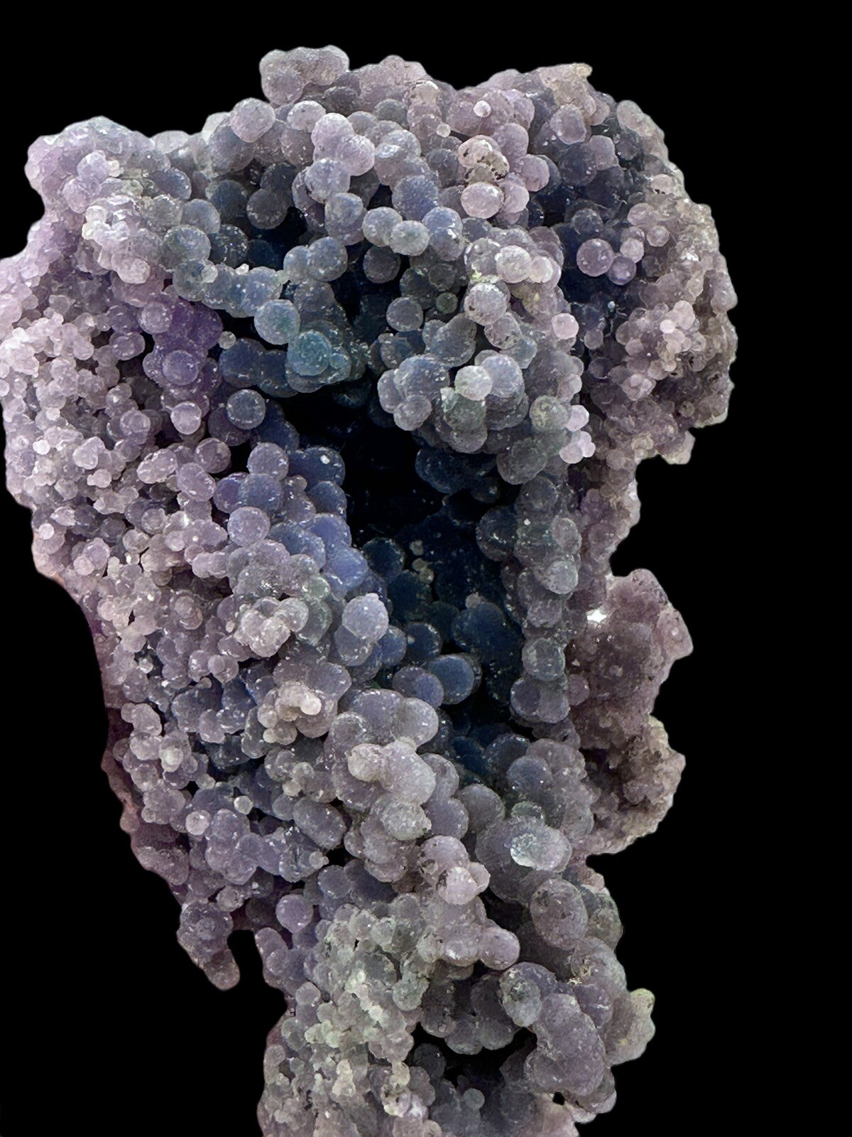 Blue& Purple Iridescent Grape Agate Cluster Mineral Specimen Crystal Botryoidal