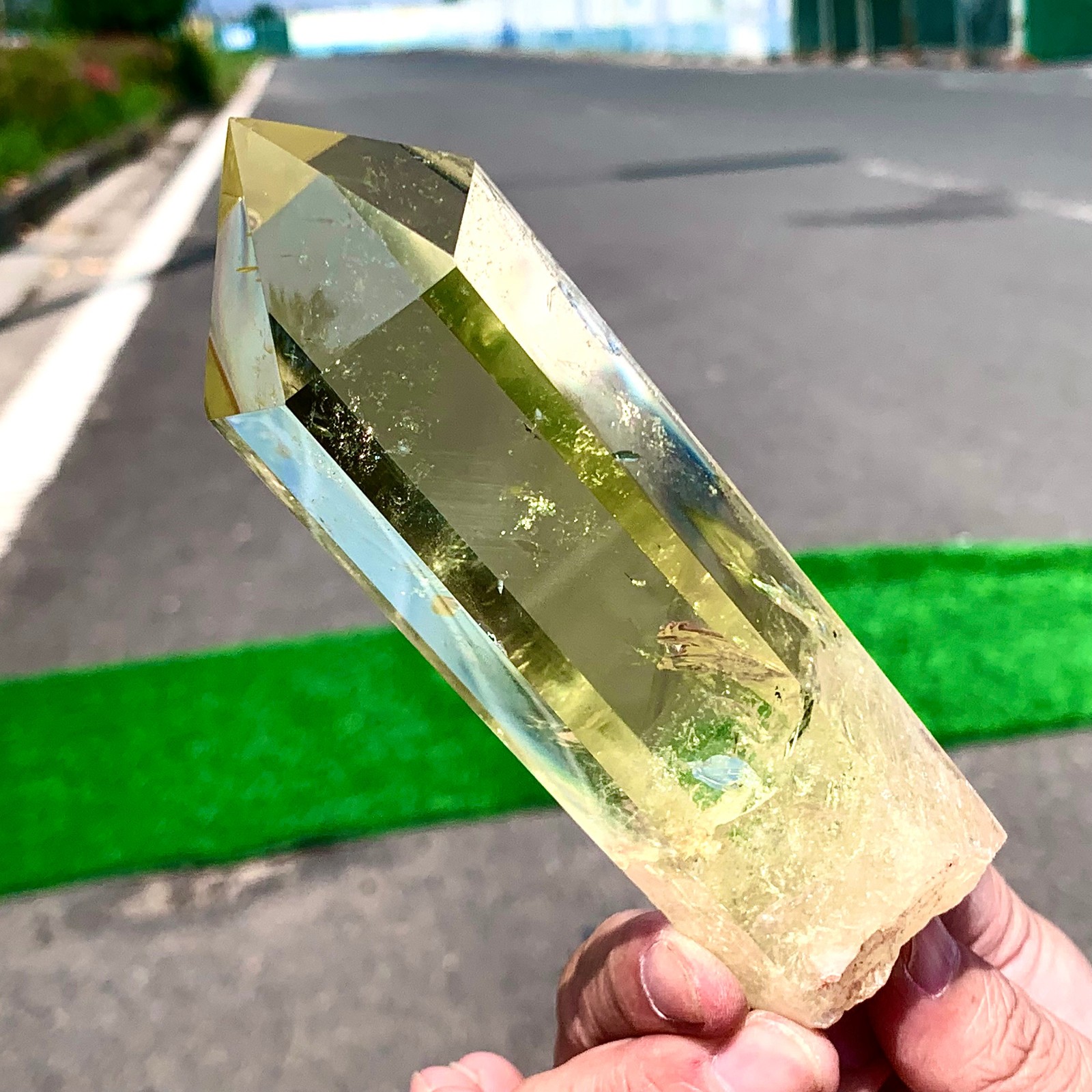284G Natural citrine obelisk tower wand points spiritual healing