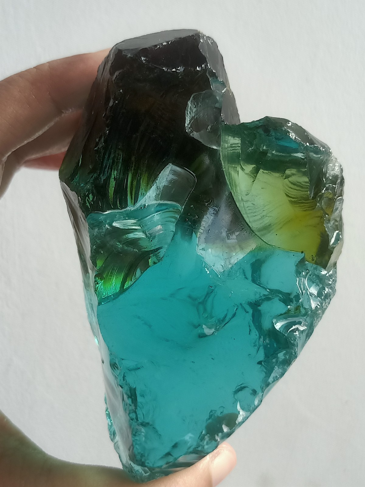425 Grams Bicolor Green And Brown Raw Monatomic Andara Crystal B523