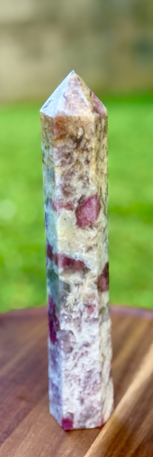 9 in. Pink Tourmaline Tower 598g