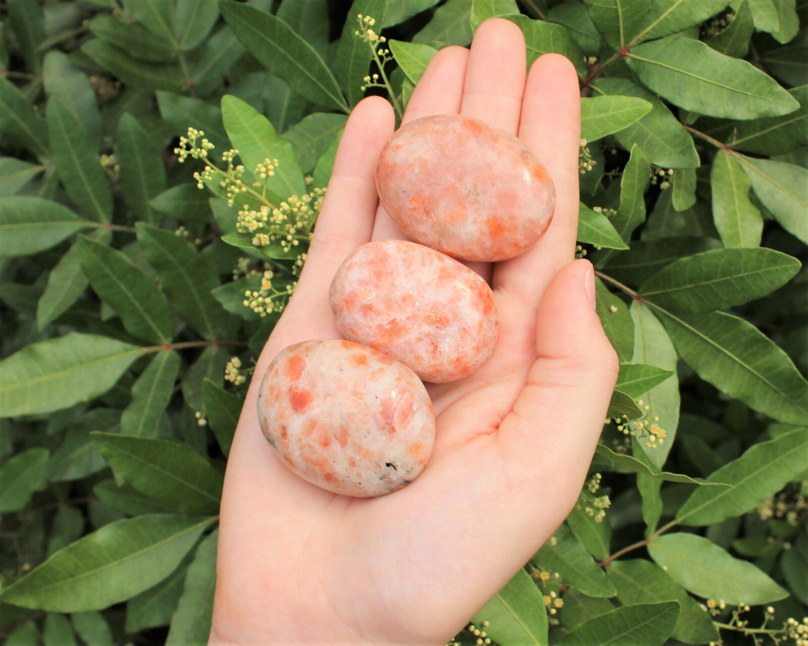 Sunstone Palm Stone: ‘A’ Grade, Sunstone Pebble, Hand Polished