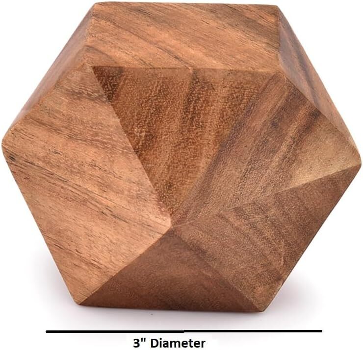 NIRMAN Acacia Wood Decorative Ball for Centerpiece or Individual Use…