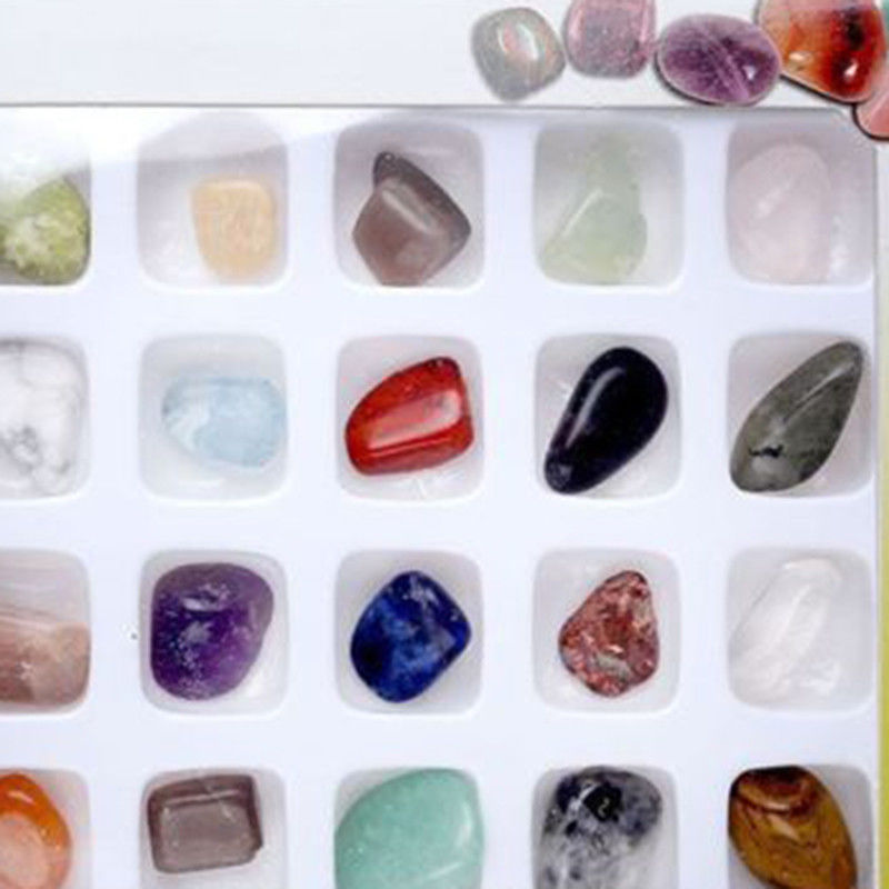 Set of 20 Healing Crystal Natural Gemstone Reiki Chakra Collection Stone Kit